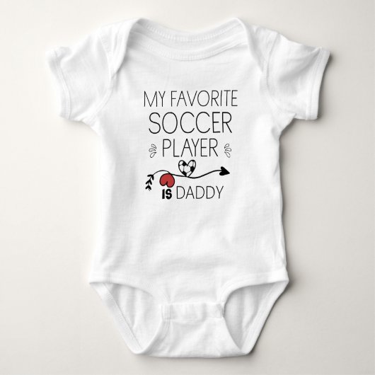 Mijn favoriete voetballer is Daddy - Soccer Buddy Romper (Voorkant)