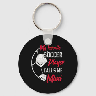 Mijn favoriete voetballer noemt me Mimi, voetbalom Sleutelhanger