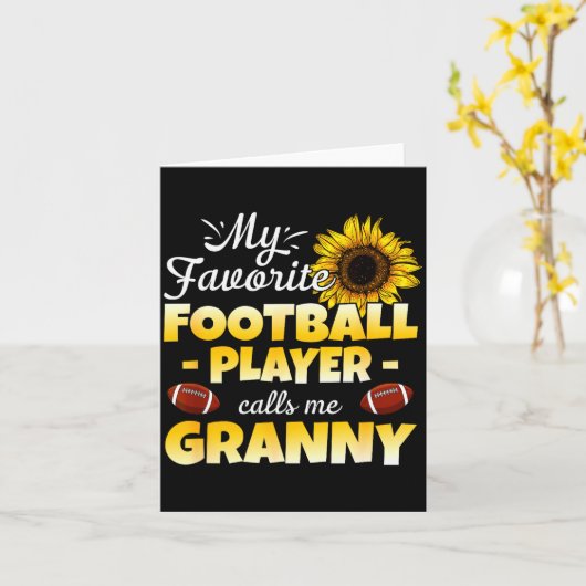 Mijn favoriete voetballer noemt me oma  kaart (Gele Bloem)