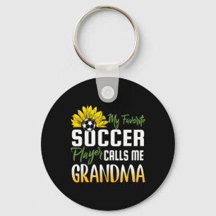 Mijn favoriete voetballer noemt me oma zonnebloem sleutelhanger