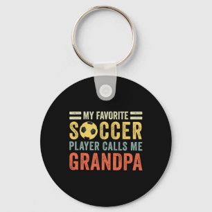 Mijn favoriete voetballer noemt me Opa Voetbal Sleutelhanger