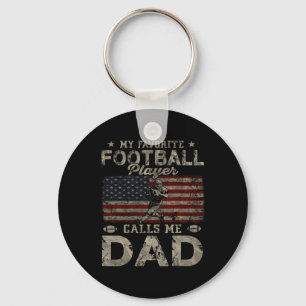 Mijn favoriete voetballer noemt me papa Vaderdag Sleutelhanger