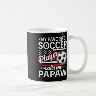 Mijn favoriete voetballer noemt me Papaw Us Flag Koffiemok