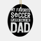 Mijn favoriete voetballer noemt me vaders keramisch ornament (Rechts)