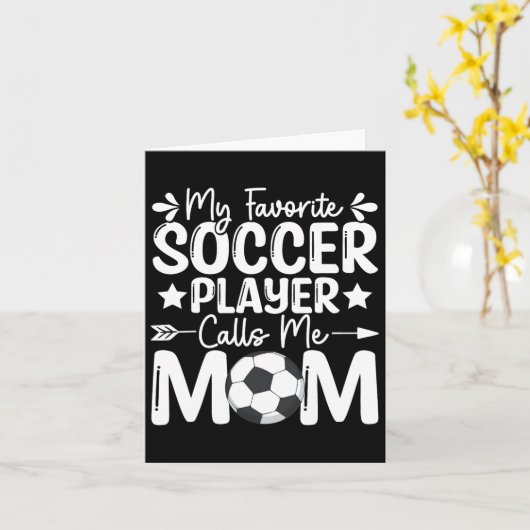 Mijn favoriete voetballer roept me de Moederdag va Kaart (Gele Bloem)