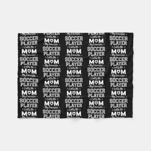 Mijn favoriete voetballer roept me de Voetbal Fleece Deken (Voorkant (Horizontaal))