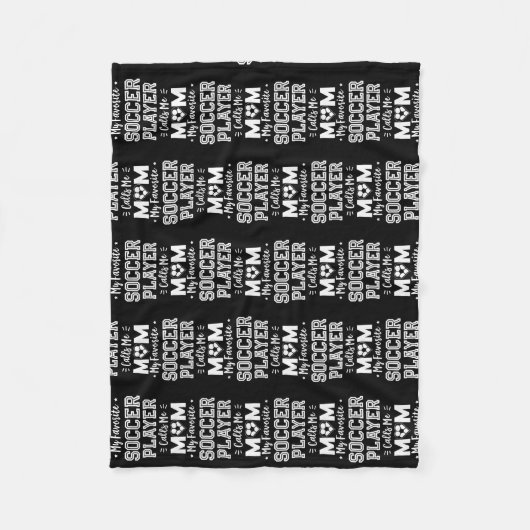 Mijn favoriete voetballer roept me de Voetbal Fleece Deken (Voorkant)