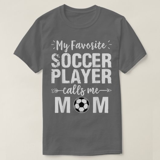 Mijn favoriete voetballer roept me mama op t-shirt (Design voorkant)
