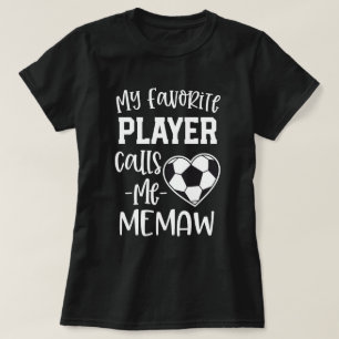 Mijn favoriete voetballer roept me Memaw Gift T-shirt
