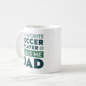 Mijn favoriete voetballer roept me pap koffiemok (Voorkant links)