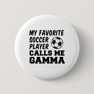Mijn favoriete voetbalspeler noemt me Gamma Ronde Button 5,7 Cm