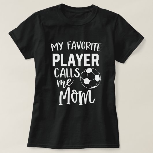 Mijn favoriete voetbalspeler noemt me mam Game T-shirt (Design voorkant)