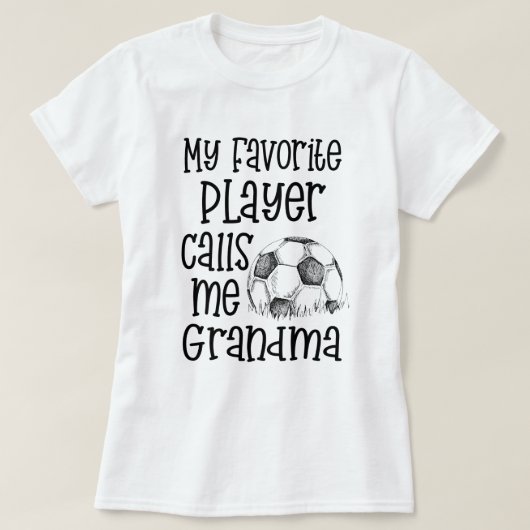 Mijn favoriete voetbalspeler noemt me oma Game T-shirt (Design voorkant)