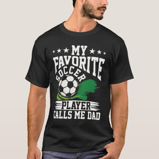 Mijn favoriete voetbalspeler noemt me papa voetbal t-shirt (Voorkant)