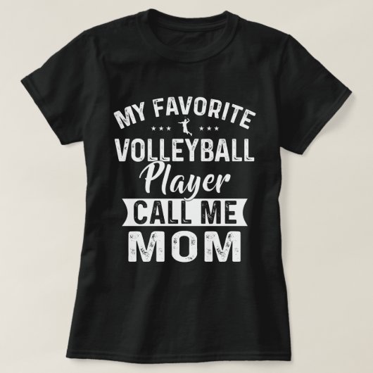 Mijn favoriete Volleybalspeler belt me mama T-shirt (Design voorkant)