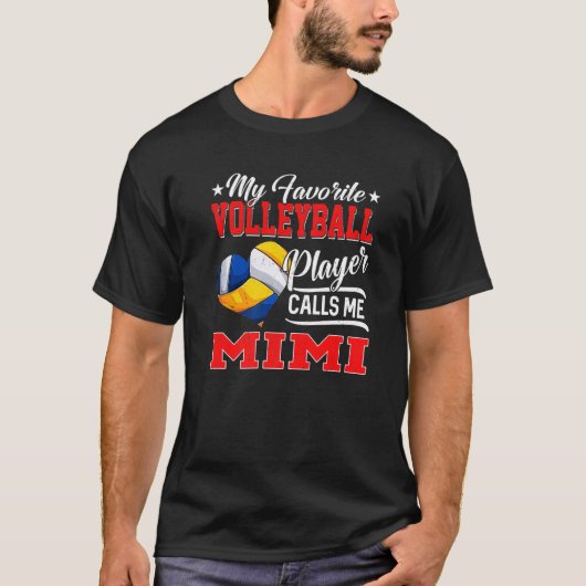 Mijn favoriete Volleybalspeler hoort me Mimi T-shirt (Voorkant)