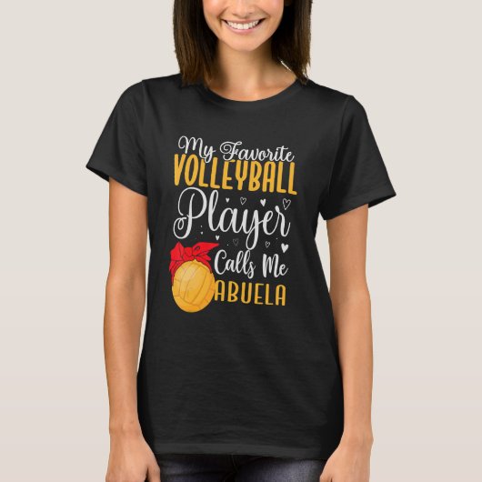 Mijn favoriete volleybalspeler noemt me Abuela Cut T-shirt (Voorkant)