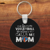 Mijn favoriete volleybalspeler noemt me mama Fun M Sleutelhanger (Voorkant)