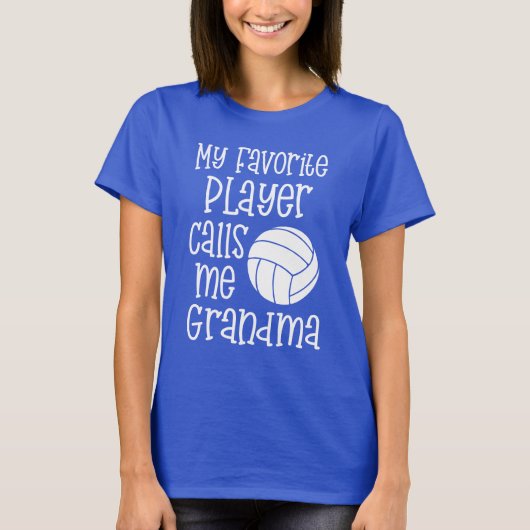 Mijn favoriete Volleybalspeler noemt me oma T-shirt (Voorkant)