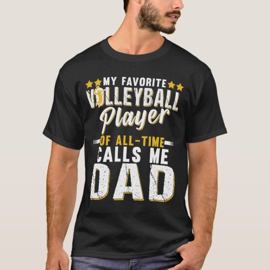 Mijn favoriete volleybalspeler noemt me Pap Cool T-shirt (Voorkant)