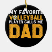 Mijn favoriete volleybalspeler noemt me pap-spel keramisch ornament (Voorkant)
