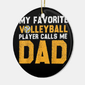 Mijn favoriete volleybalspeler noemt me pap-spel keramisch ornament (Links)