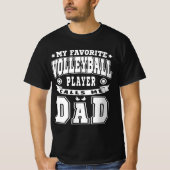 Mijn favoriete Volleybalspeler noemt me Pap Text T-shirt (Voorkant)