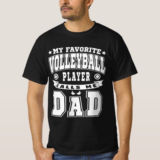 Mijn favoriete Volleybalspeler noemt me Pap Text T-shirt (Voorkant)