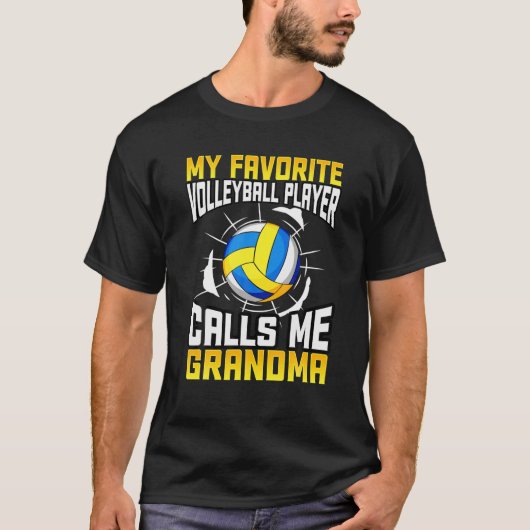 Mijn favoriete Volleybalspeler roept me oma T-shirt (Voorkant)