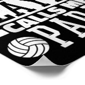 Mijn favoriete Volleybalspeler roept me Papa-poel Poster (Hoek)