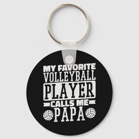 Mijn favoriete Volleybalspeler roept me Papa-poel Sleutelhanger (Voorkant)