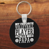 Mijn favoriete Volleybalspeler roept me Papa-poel Sleutelhanger (Voorkant)