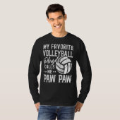 Mijn favoriete Volleybalspeler roept me Paw Paw T-shirt (Voorkant volledig)