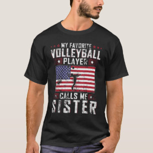 Mijn favoriete Volleybalspeler roept me Zuster Mot T-shirt
