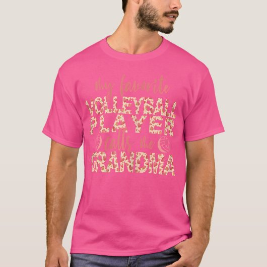 Mijn favoriete volleybalster noemt me oma t-shirt (Voorkant)