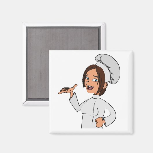 ***MIJN FAVORIETE VROUW CHEF** MAGNET (Voorkant / Achterkant)
