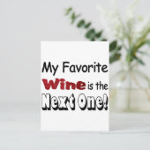 Mijn favoriete wijn briefkaart (Staand voorkant)