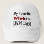 Mijn favoriete wijn trucker pet (Voorkant)
