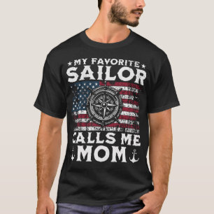 Mijn favoriete zeiler noemt me mama - Trotse moede T-shirt