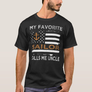 Mijn favoriete zeiler noemt me oom Zeilen Vlag van T-shirt