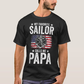 Mijn favoriete zeiler noemt me papa Vaderdag T-shirt