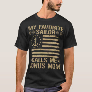 Mijn favoriete zeiler noemt mij bonusmoeder famili t-shirt