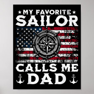 Mijn favoriete zeiler noemt papa - trotse papa van poster
