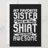Mijn favoriete zus gaf me dit shirt broer kinderen kaart (Voorkant)