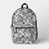 Mijn favoriete zwart-wit patchwork poppen bedrukte rugzak (Voorkant)