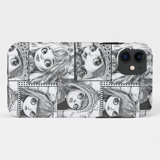 Mijn favoriete zwart-wit patchwork poppen Case-Mate iPhone case (Achterkant (horizontaal))