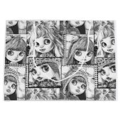 Mijn favoriete zwart-wit patchwork poppen groot cadeauzakje (Voorkant)