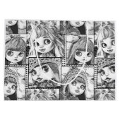 Mijn favoriete zwart-wit patchwork poppen groot cadeauzakje (Achterkant)