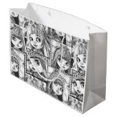 Mijn favoriete zwart-wit patchwork poppen groot cadeauzakje (Achterkant Gekanteld)