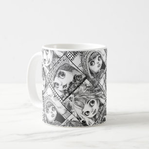 Mijn favoriete zwart-wit patchwork poppen koffiemok